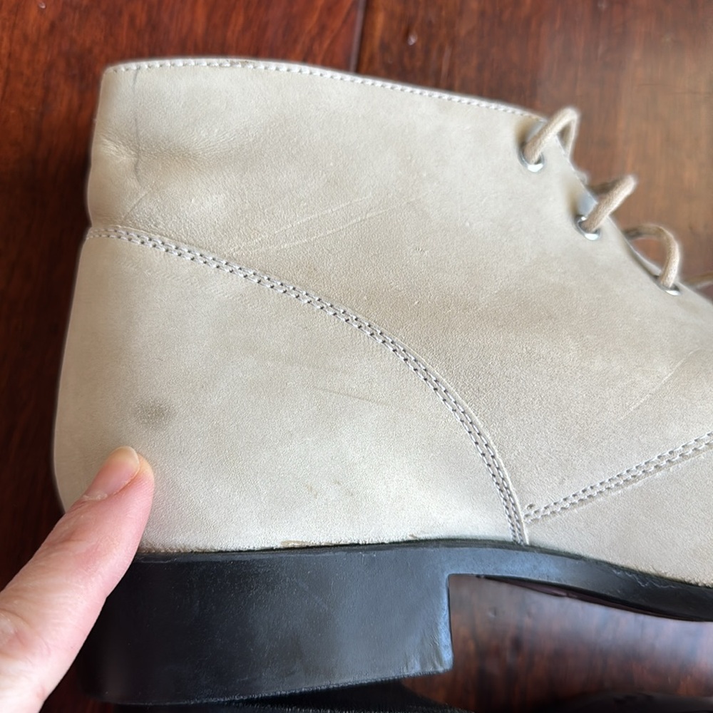 Ariat Women’s ATS Beige Leather Lace Up Kiltie Tassel Paddock Cottage Boots Sz 8 - Picture 4 of 12